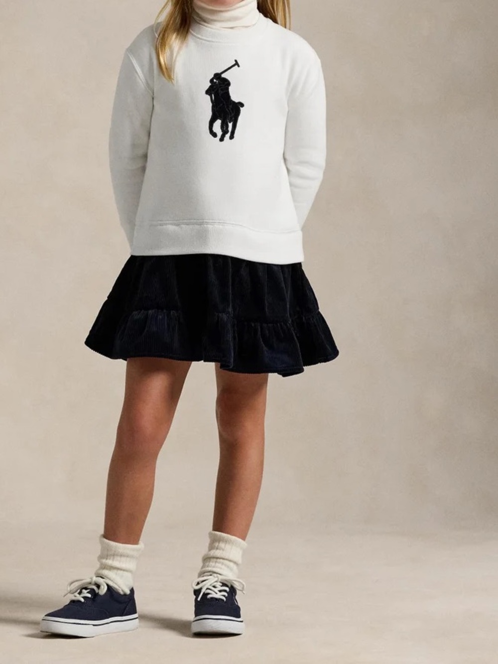 Polo Ralph Lauren Big Pony Sweater Corduroy Skirt Dress
